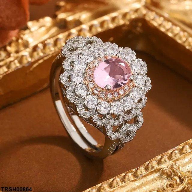 TRSH00864 KYC Oval Flower Ring - TRSH