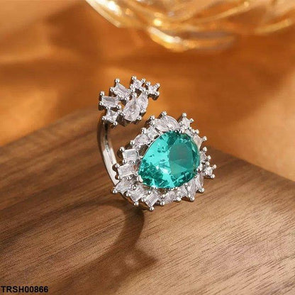 TRSH00866 KYC Tear Stone Ring Adjustable - TRSH