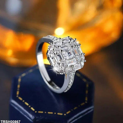 TRSH00867 KYC Square Stone Ring - TRSH