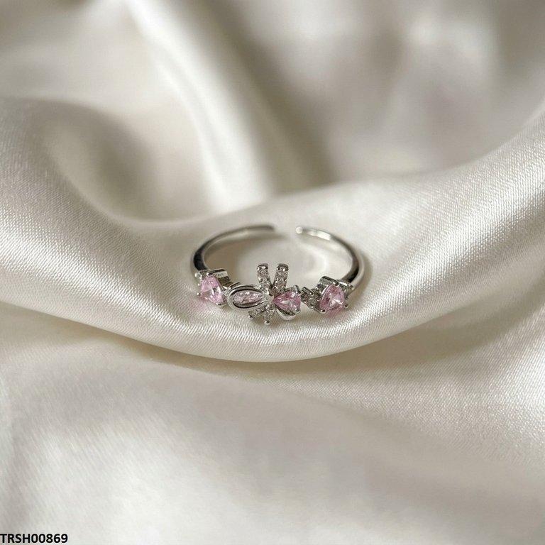 TRSH00869 DNG Bow/Heart Ring Adjustable - TRSH