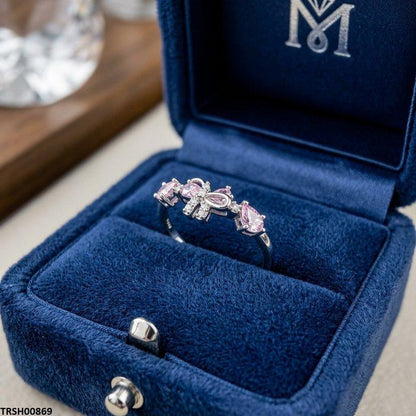TRSH00869 DNG Bow/Heart Ring Adjustable - TRSH
