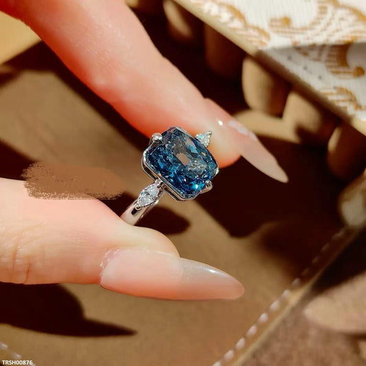 TRSH00876 GWH Rectangle Stone ZIRCON Adjustable Ring - TRSH