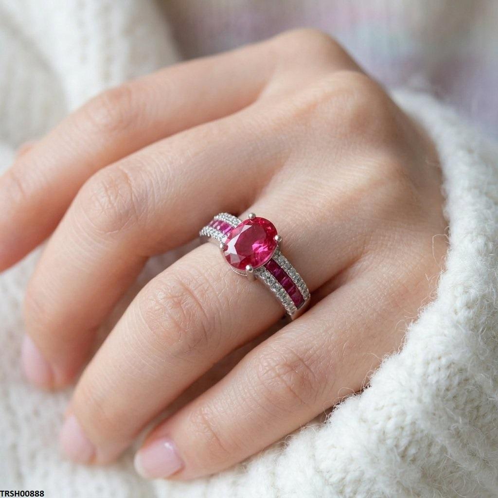 TRSH00888 BLX Oval/Square Layered Ring Adjustable - TBCH
