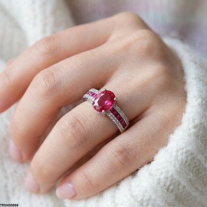 TRSH00888 BLX Oval/Square Layered Ring Adjustable - TBCH