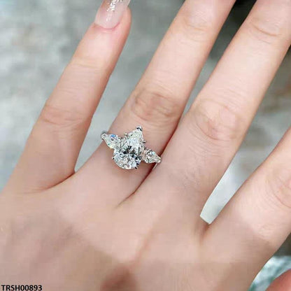 TRSH00893 KRL Tear ZIRCON Stone Ring Adjustable - TRSH