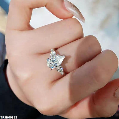 TRSH00893 KRL Tear ZIRCON Stone Ring Adjustable - TRSH