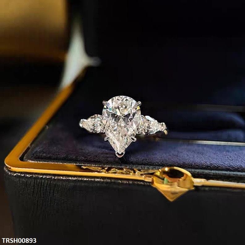 TRSH00893 KRL Tear ZIRCON Stone Ring Adjustable - TRSH
