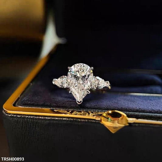 TRSH00893 KRL Tear ZIRCON Stone Ring Adjustable - TRSH
