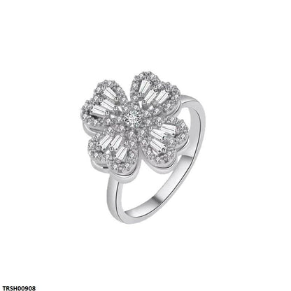 TRSH00908 BYJ Heart Zircon Spiner Ring - TRSH