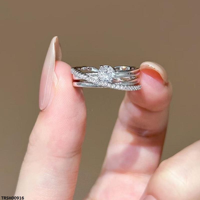 TRSH00916  CJD Round Stone Ring Adjustable - TRSH