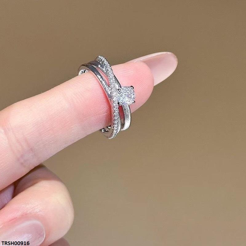TRSH00916  CJD Round Stone Ring Adjustable - TRSH