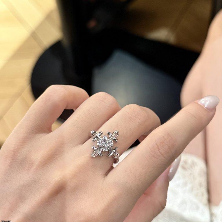 TRSH00925  CJD Cross Stone Ring Adjustable - TRSH