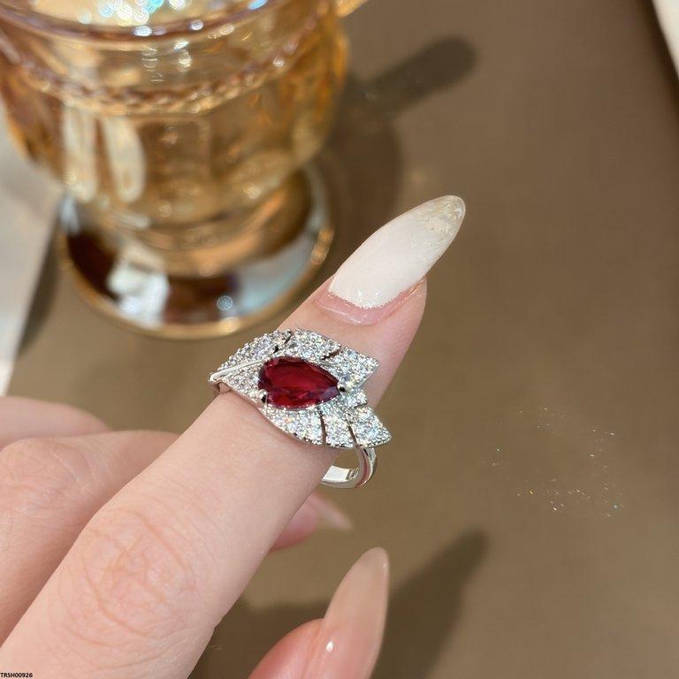 TRSH00926 CJD Tear Leaf Ring Adjustable - TRSH