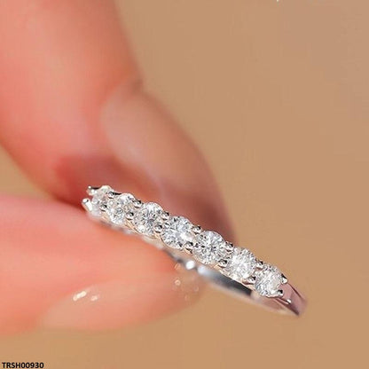 TRSH00930 JJF Round Stone Couple Ring Adjustable - TRSH