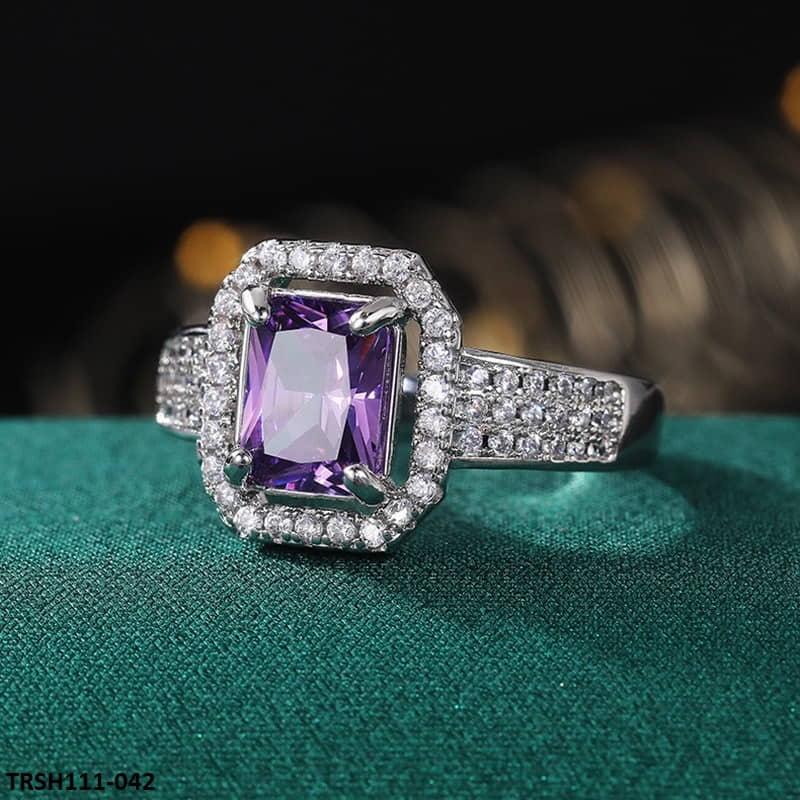 TRSH111 CSH Purple Cushion Ring