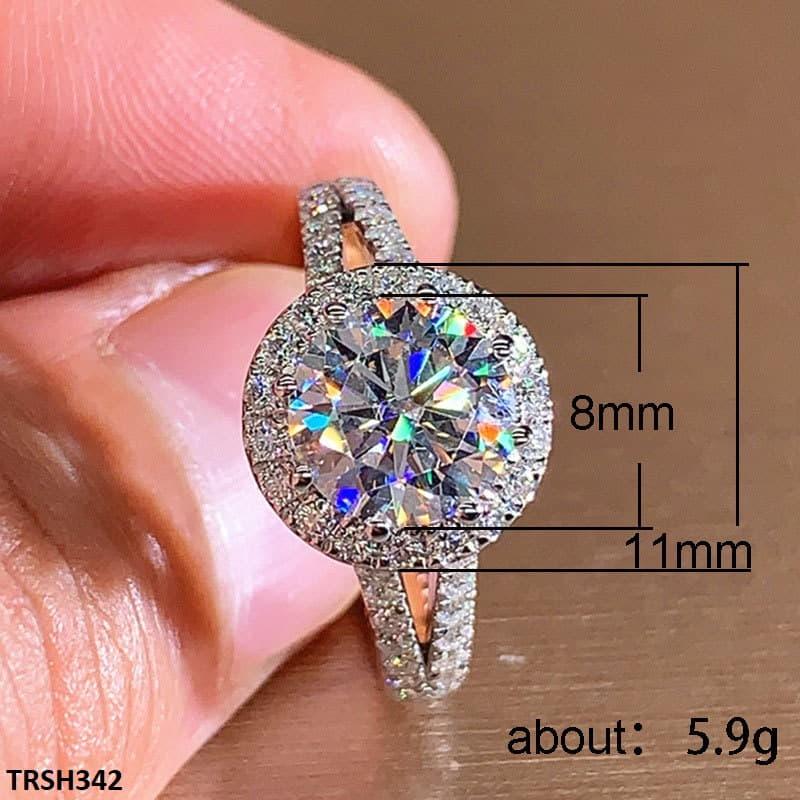 TRSH342 CSH Cathredral Crystal Step Ring