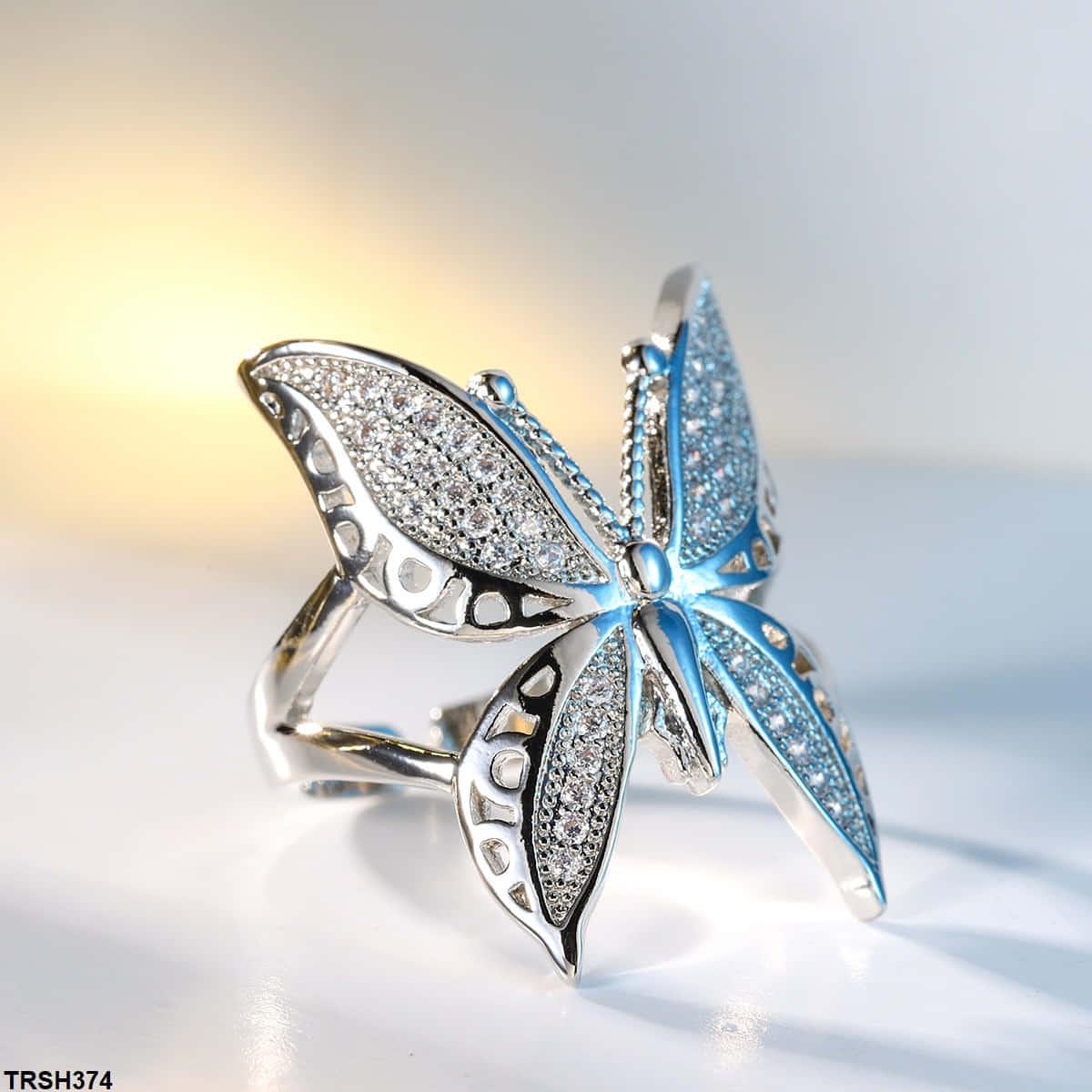 TRSH374 YLE Butterfly Ring Adjustable