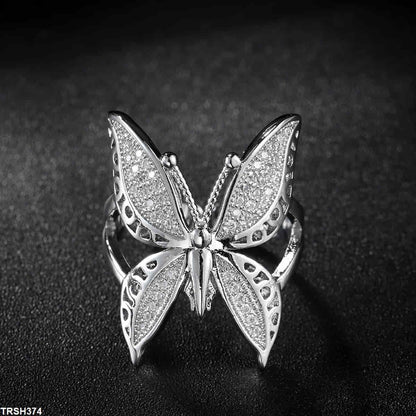 TRSH374 YLE Butterfly Ring Adjustable