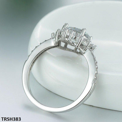 TRSH383 GWH Step Rhombus Ring