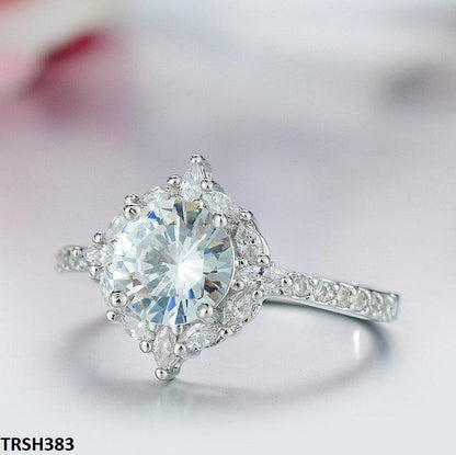 TRSH383 GWH Step Rhombus Ring