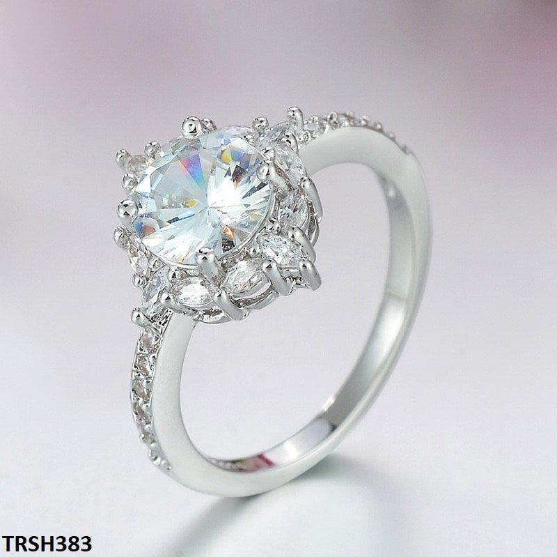 TRSH383 GWH Step Rhombus Ring