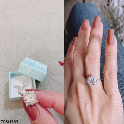 TRSH383 GWH Step Rhombus Ring