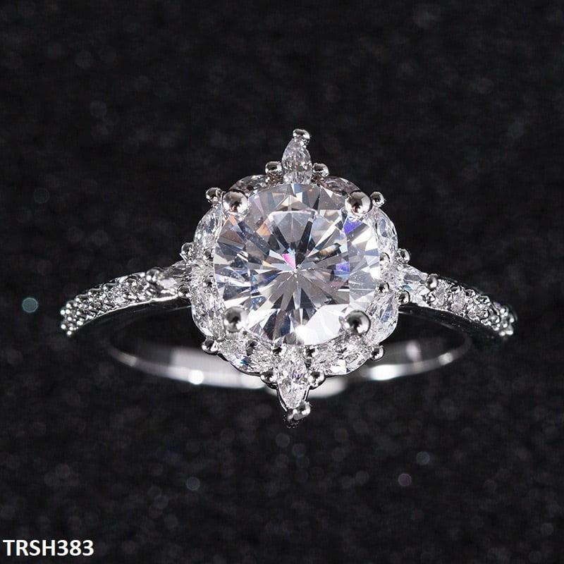 TRSH383 GWH Step Rhombus Ring