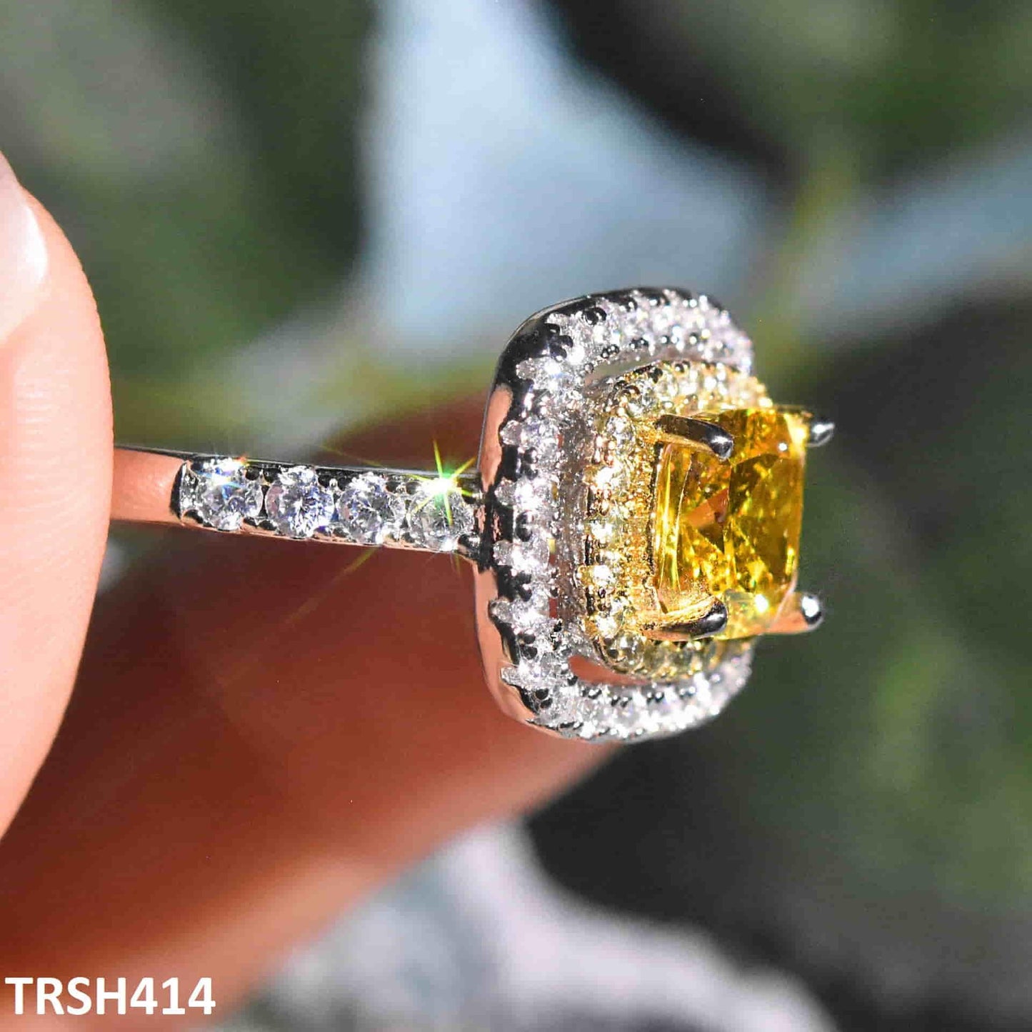 TRSH414 YJF Square Step Adjustable Ring