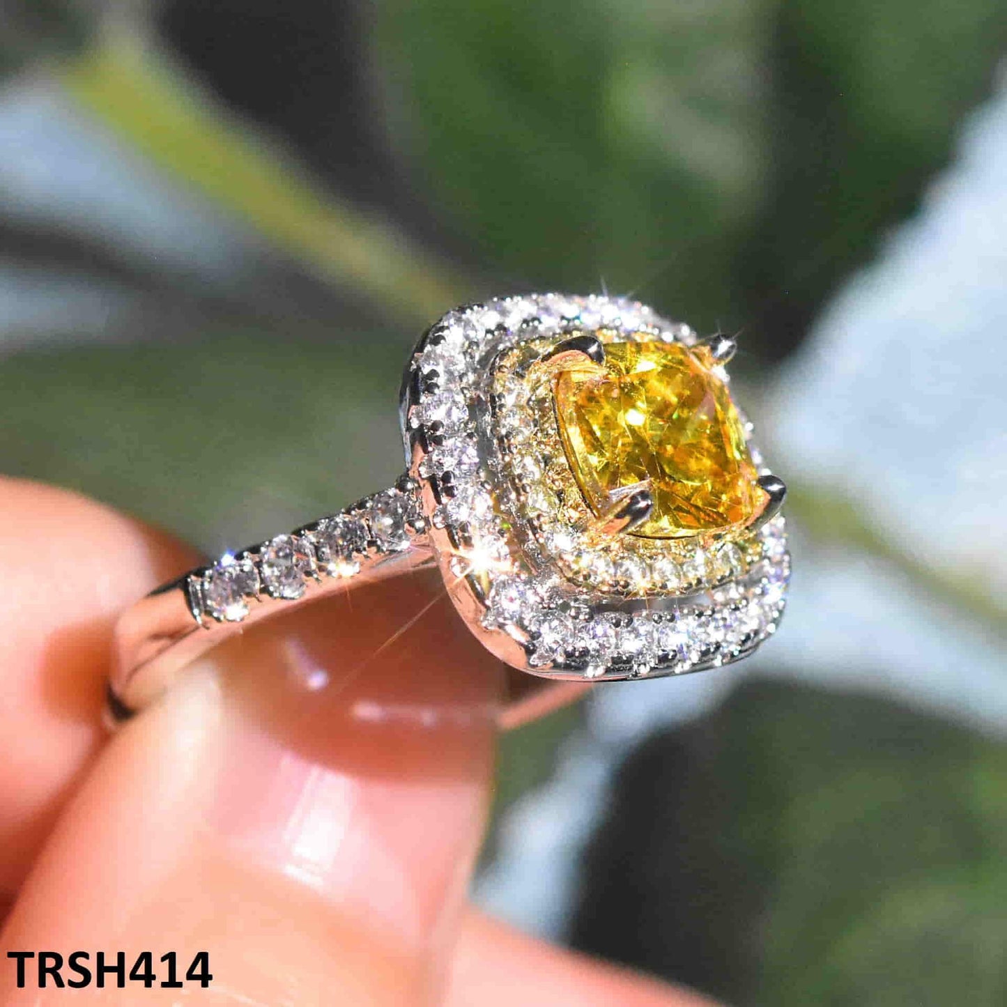 TRSH414 YJF Square Step Adjustable Ring