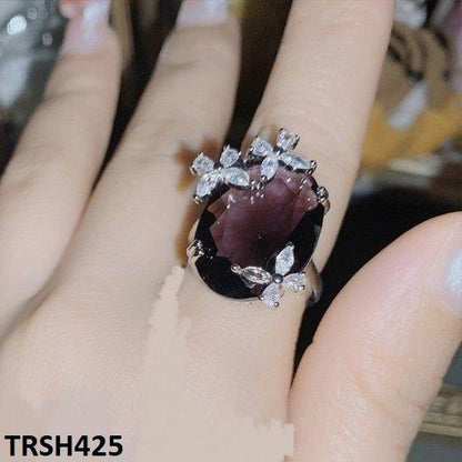 TRSH425 YJF Oval Flower Adjustable Ring