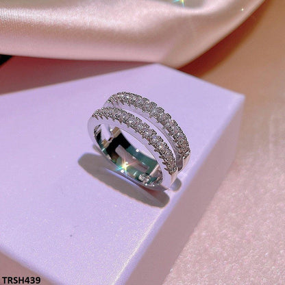 TRSH439 KYC Imp Square Layered Ring