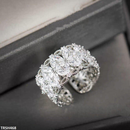 TRSH468 DNG Flower Round Ring Adjustable