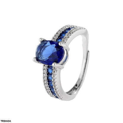 TRSH494 BLX Oval/Square Layered Ring