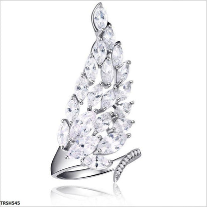 TRSH545 CLJ Imp Leaf Ring Adjustable