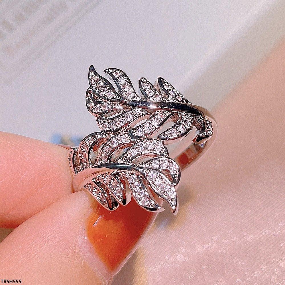 TRSH555 KYC Double Leaf Ring