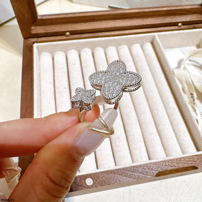 TRSH673 BJF Double Flower Ring Adjustable