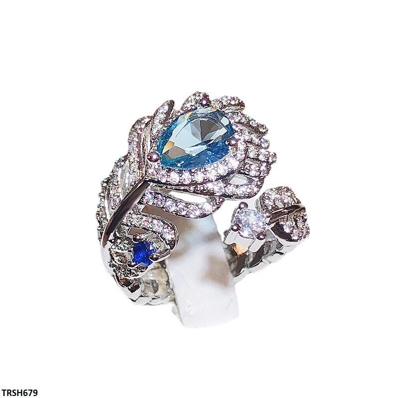 TRSH679 KYC Tear Stone/Leaf Ring Adjustable