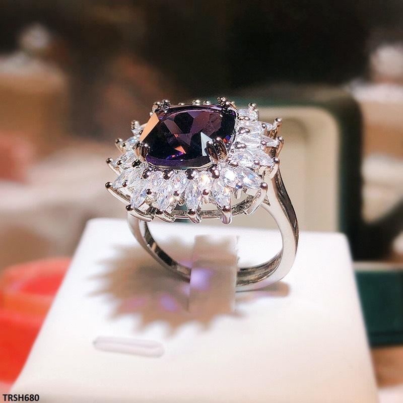 TRSH680 KYC Purple Circle Adjustable Ring