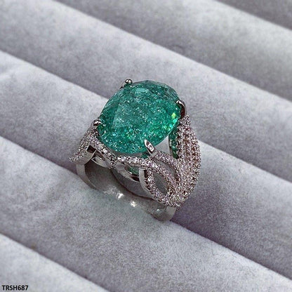 TRSH687 KYC Oval Stone Ring