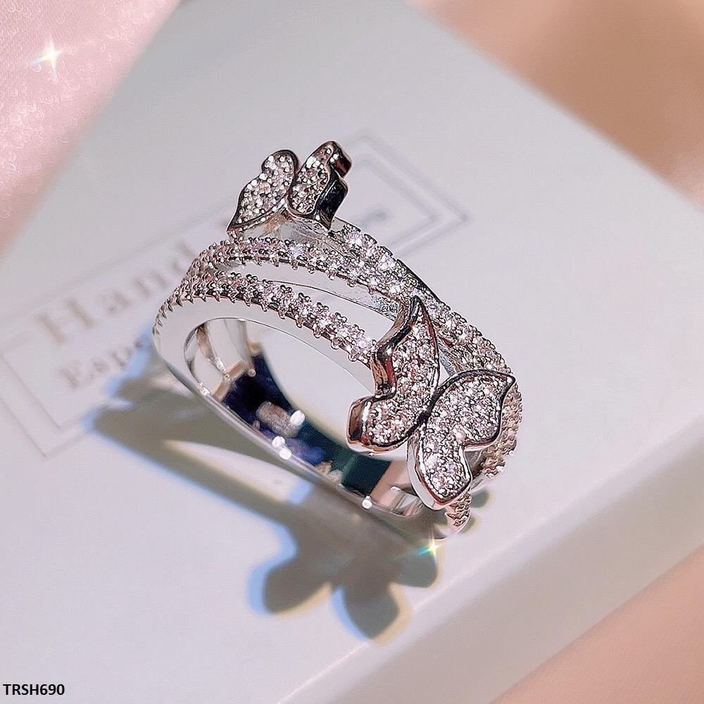 TRSH690 KYC Double Butterfly Ring