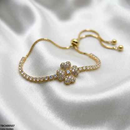 TBCH00507 DNG Heart Flower Bracelet Adjustable - TBCH