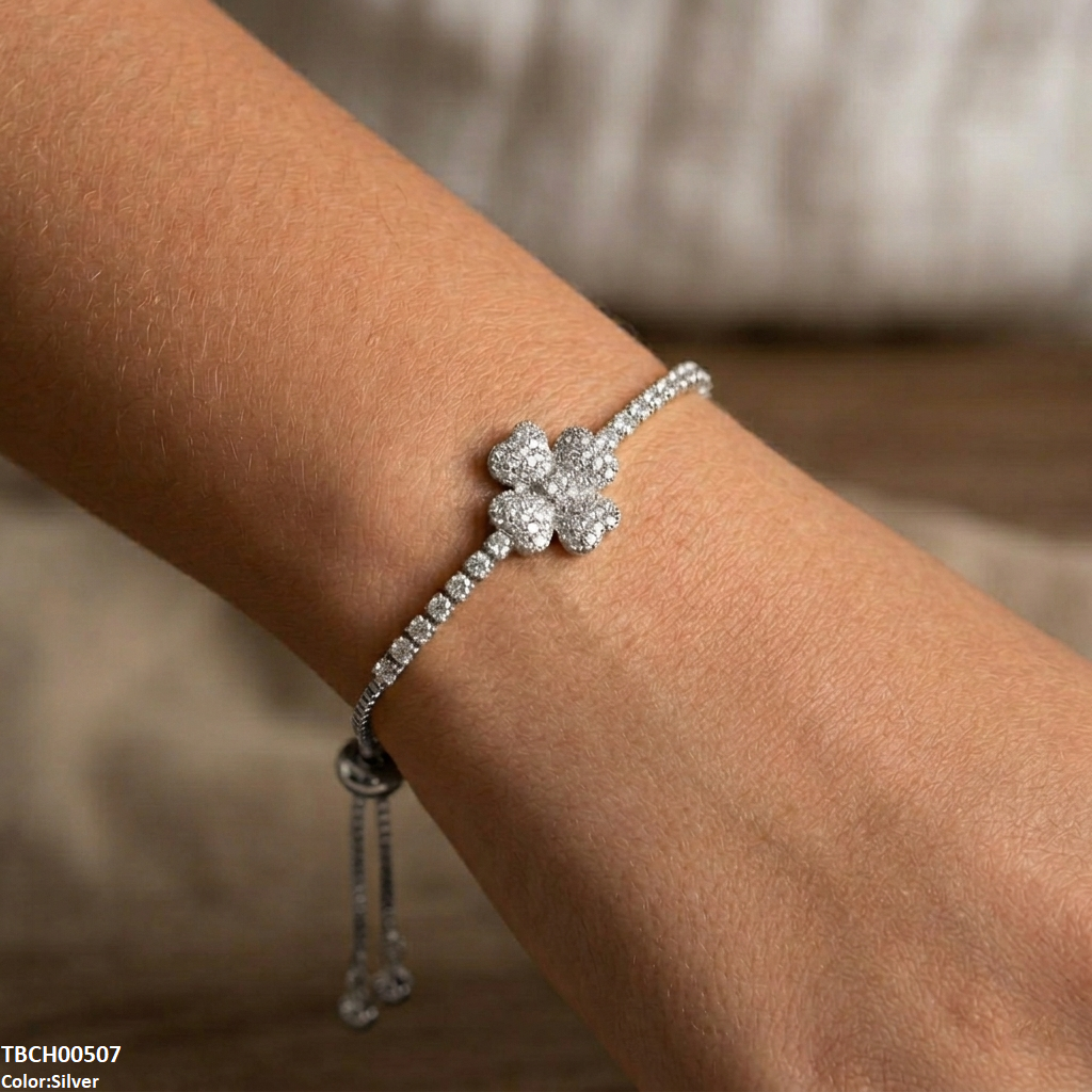 TBCH00507 DNG Heart Flower Bracelet Adjustable - TBCH