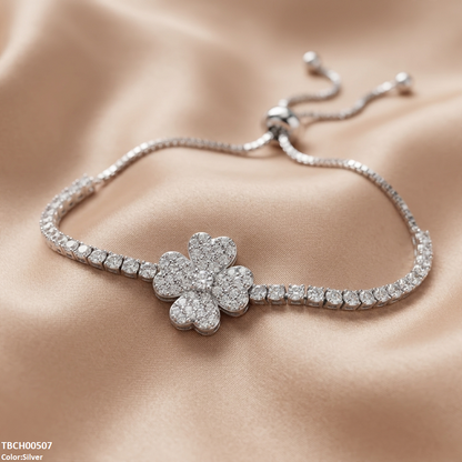TBCH00507 DNG Heart Flower Bracelet Adjustable - TBCH