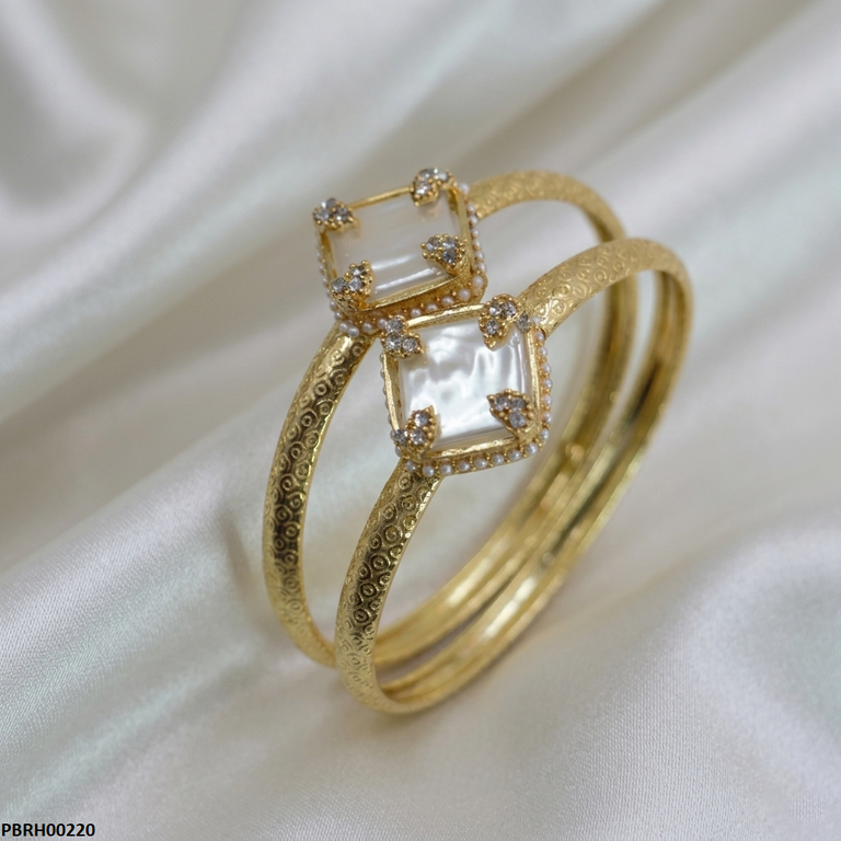 PBRH00220 MZM Square Pear Stone Bracelet - PBRH