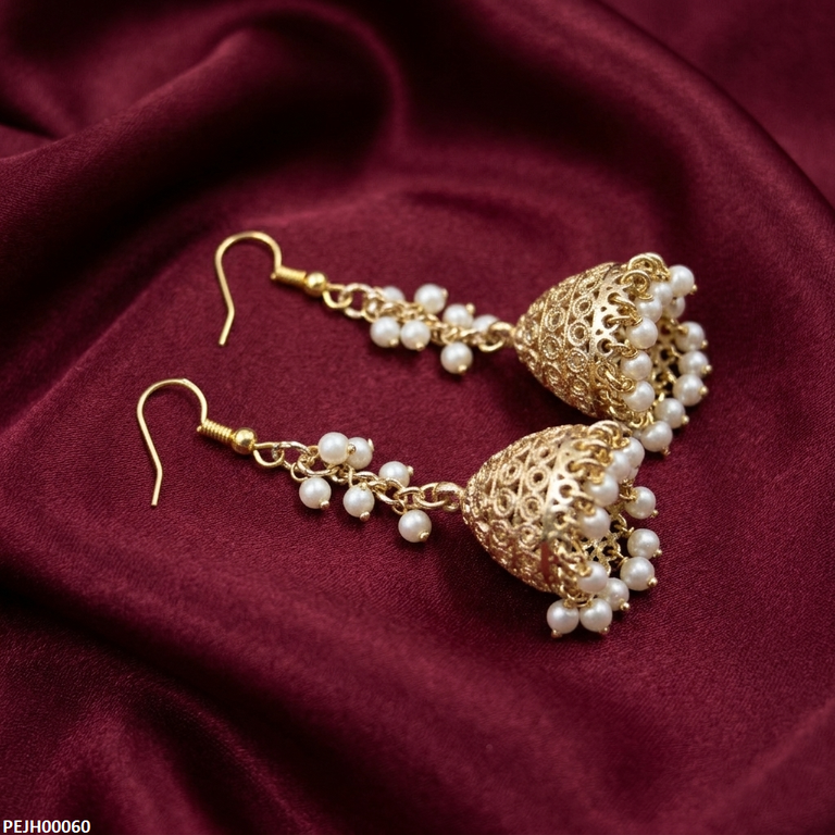 PEJH00060 ABD Antique Pearl Jhumki - PEJH