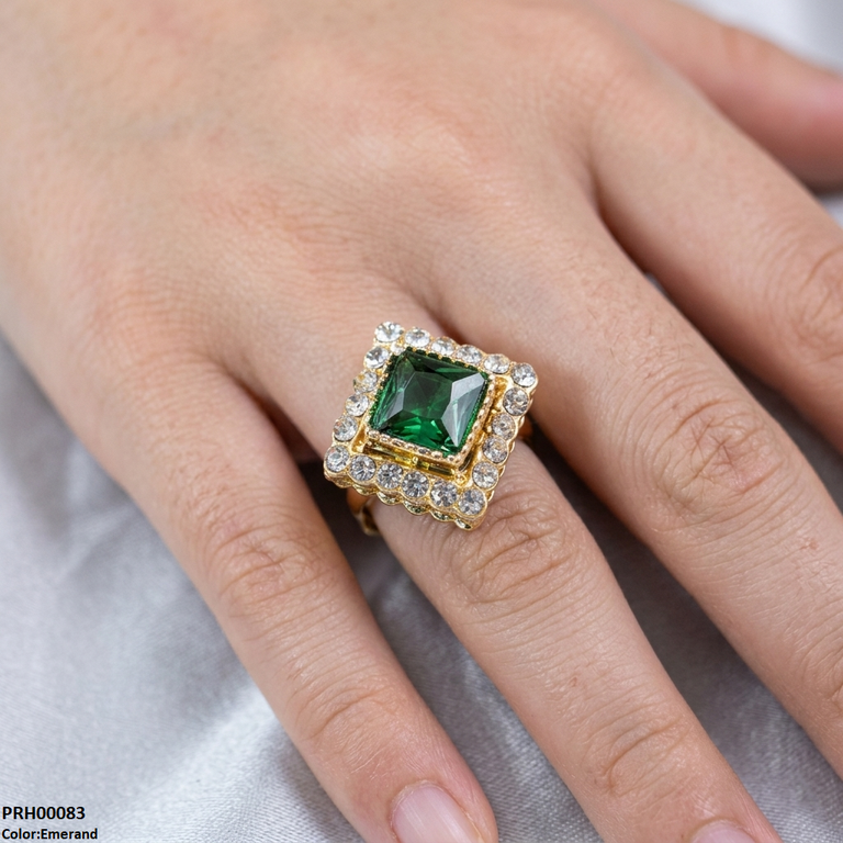 PRH00083 ABD Square Stone Ring Adjustable Ring - PRH