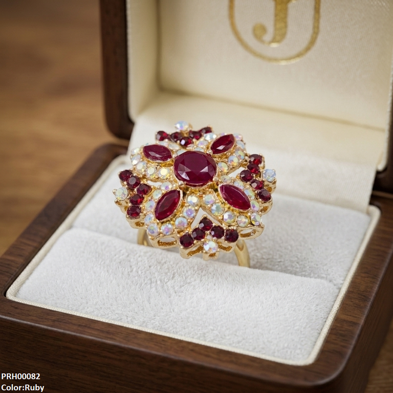 PRH00082 ABD Marquise Flower Ring Adjustable  - PRH