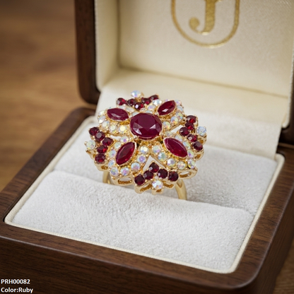 PRH00082 ABD Marquise Flower Ring Adjustable  - PRH