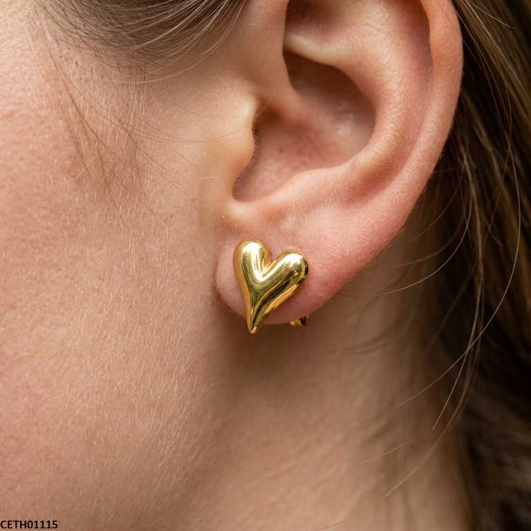 CETH01115 MMJ Stainless Steel Heart Tops - CETH