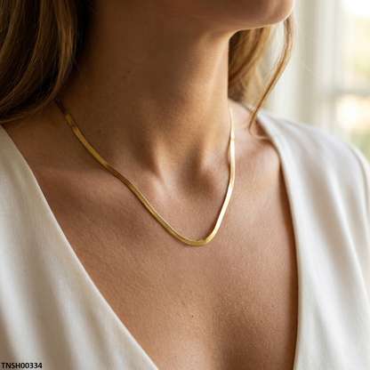 TNCH00334 MMJ Stainless Steel Plain Necklace - TNCH